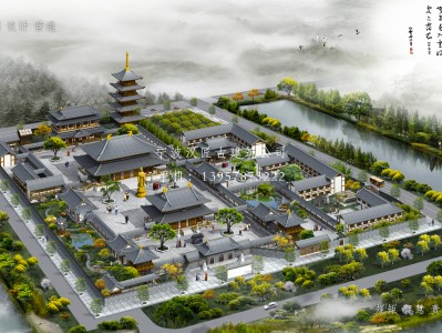利辛寺庙建筑总体规划方案